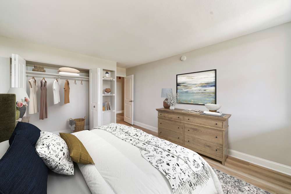 Freshly Painted Walls in Bedroom at Chestnut Hill Tower in Philadelphia, Pennsylvania