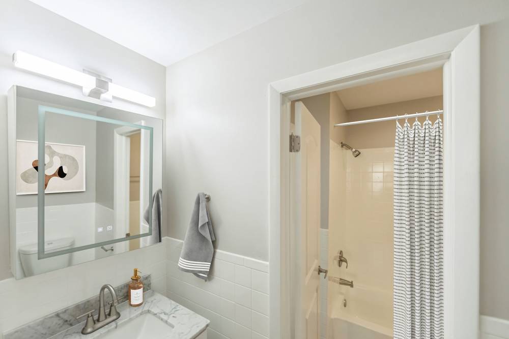 New bathroom with modern appliances at Northway Eleven, An Eagle Rock Community in Ballston Lake, New York