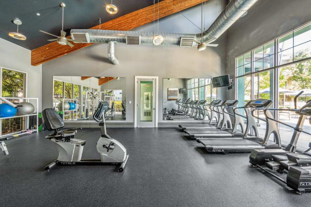 Fitness center at Azure Apartment Homes in Petaluma, California