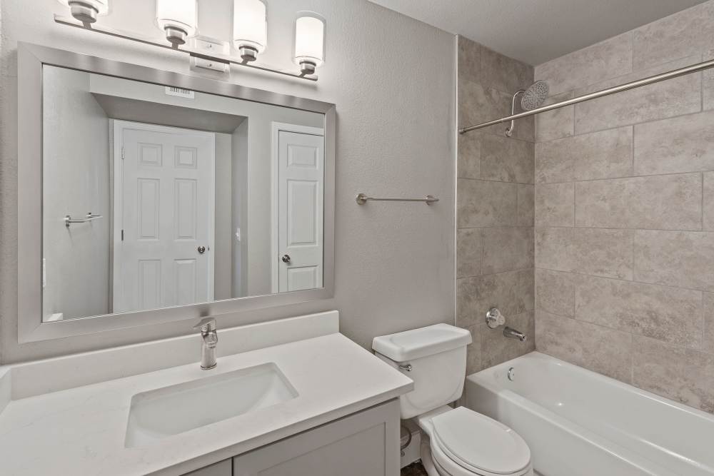 Bright bathroom at Modena, Phoenix, Arizona