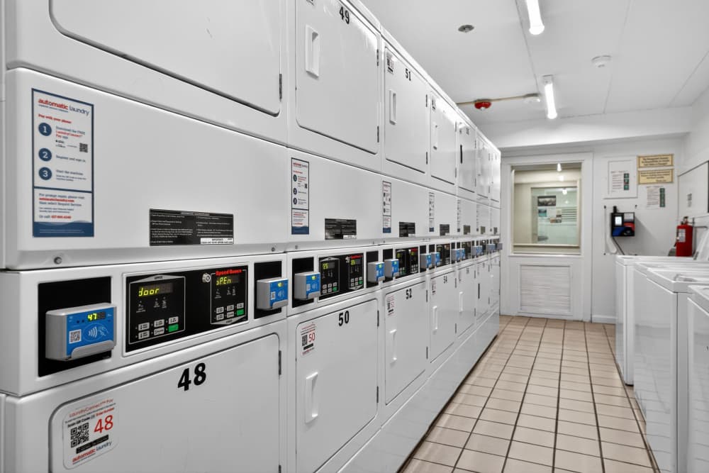 Laundry facilities at Eagle Rock Apartments at MetroWest in Framingham, Massachusetts