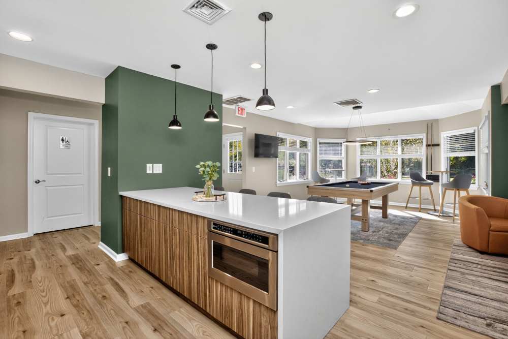 Renovated community clubhouse at Eagle Rock Apartments at Mohegan Lake in Mohegan Lake, New York