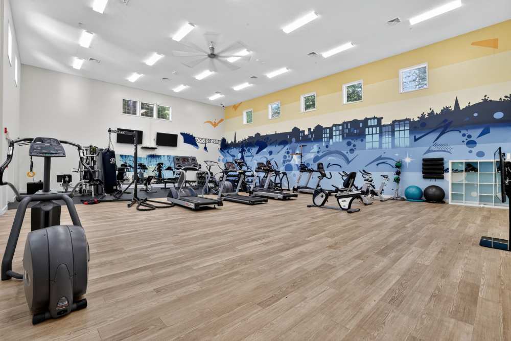 Fitness Center with updated equipment at Vista Point Apartments in Wappingers Falls, New York