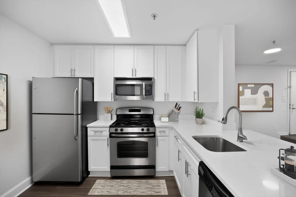 Renovated kitchen at Eagle Rock Apartments at Columbia Pike in Arlington, Virginia