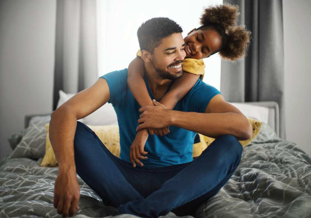 A cute duo of father and daughter at Silo Creek Apartments in Lafayette, Louisiana