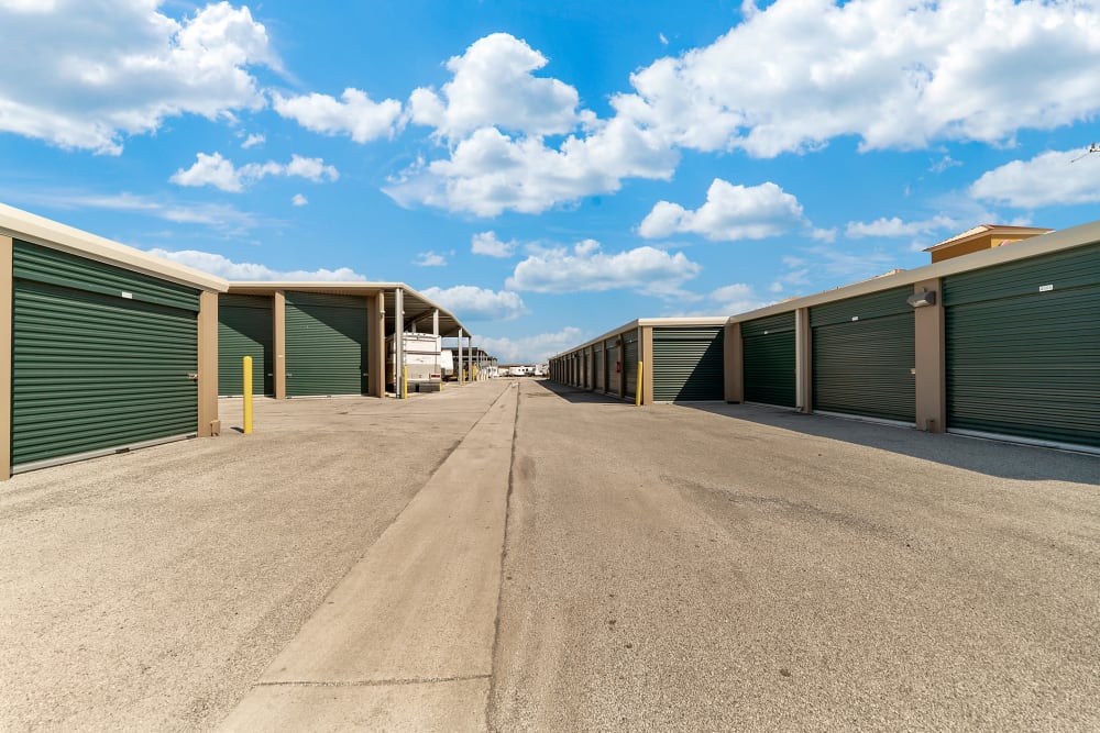 An outdoor storage unit at Store It All Self Storage - Converse in Converse, Texas
