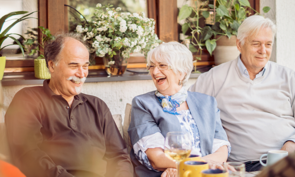 Laughing couple at The Citadel Senior Living in Mesa, Arizona