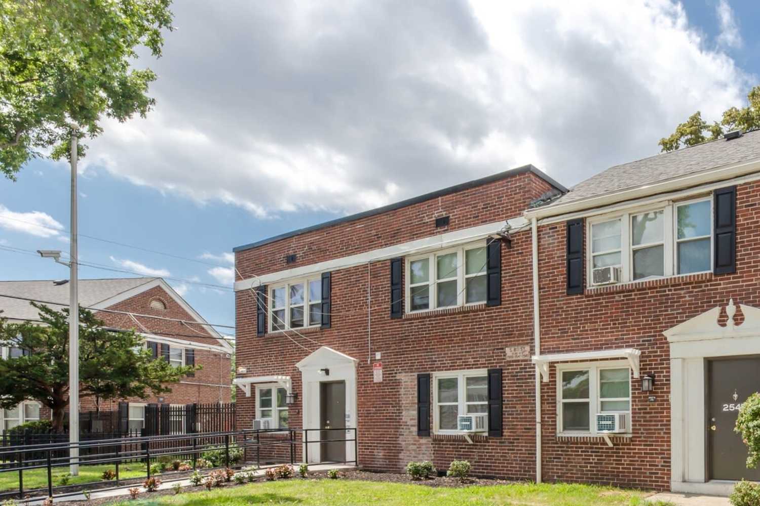 Exterior leasing office at Community Meadows Apartments in Camden, New Jersey
