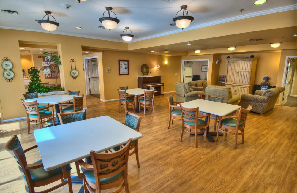 A memory care community kitchen and space at Touchmark at Harwood Groves in Fargo, North Dakota