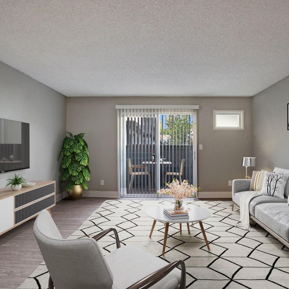Spacious living room at The Davenport in Sacramento, California