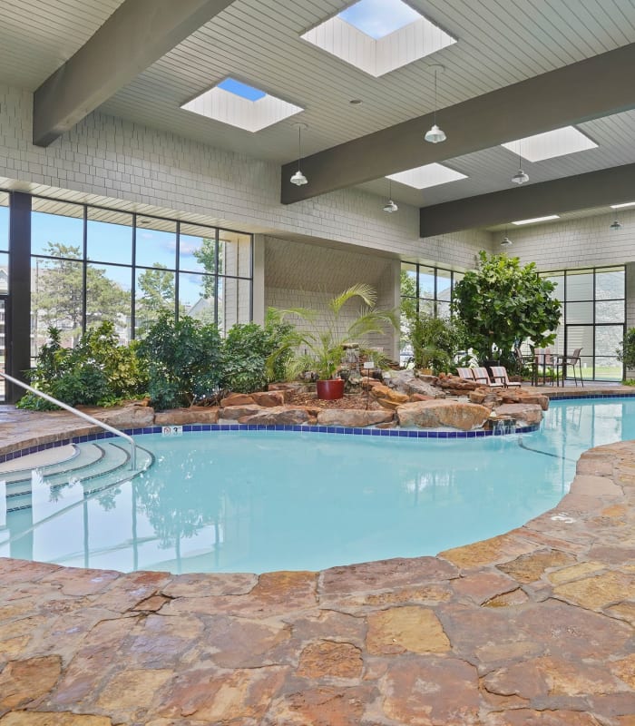 Large sparkling swimming pool at Silver Springs Apartments in Wichita, Kansas