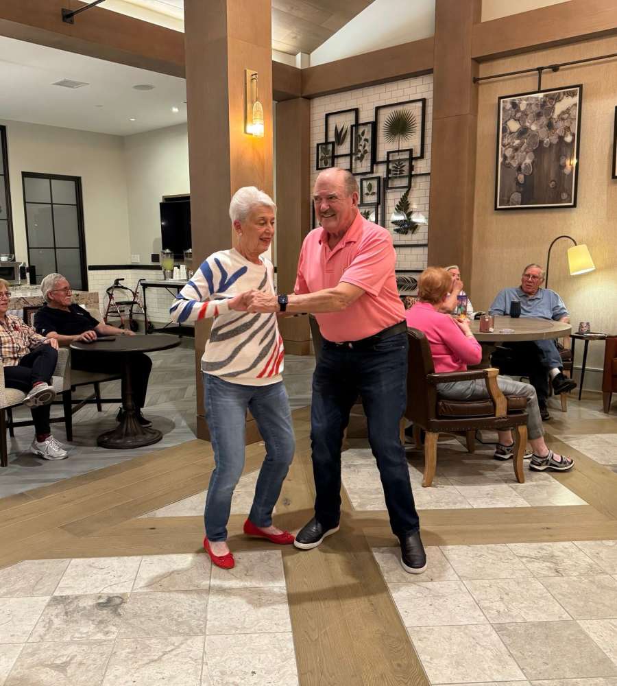 Resident couple dancing at Canvas Valley Forge in King Of Prussia, Pennsylvania