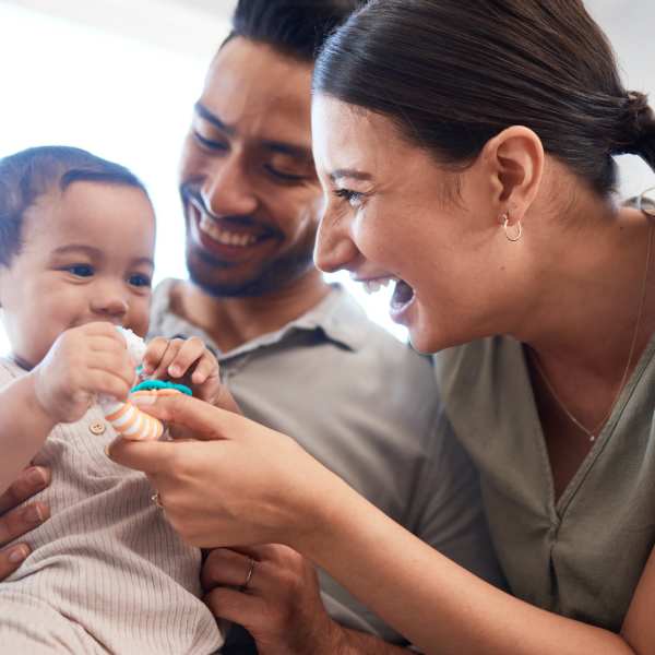 A happy family at Infinity at Centerville Crossing, Virginia Beach, Virginia