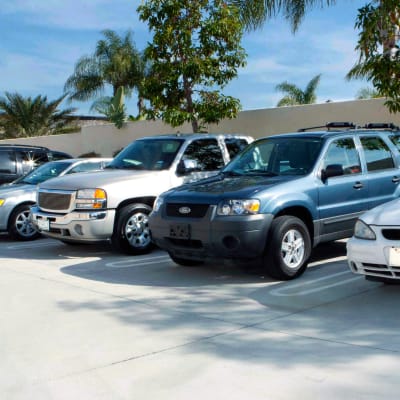 Cars parked at A-1 Car Storage - San Diego in San Diego, California
