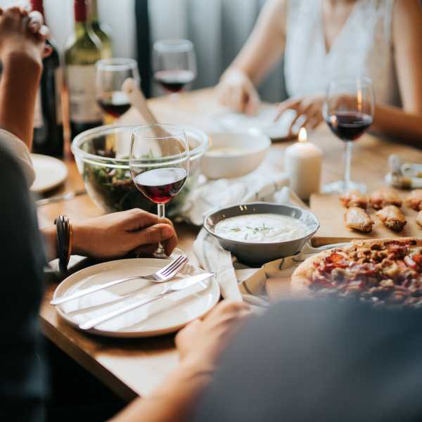 Residents out for a meal near The Village at SoTa in Tacoma, Washington