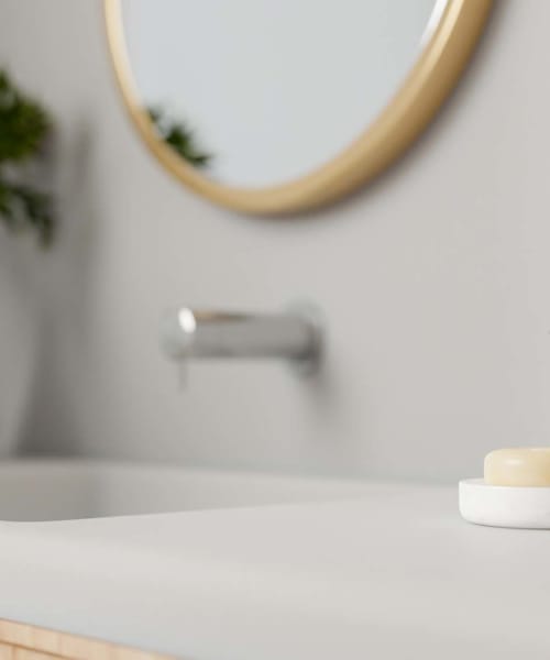 Apartment bathroom at The Stratford in Indianapolis, Indiana