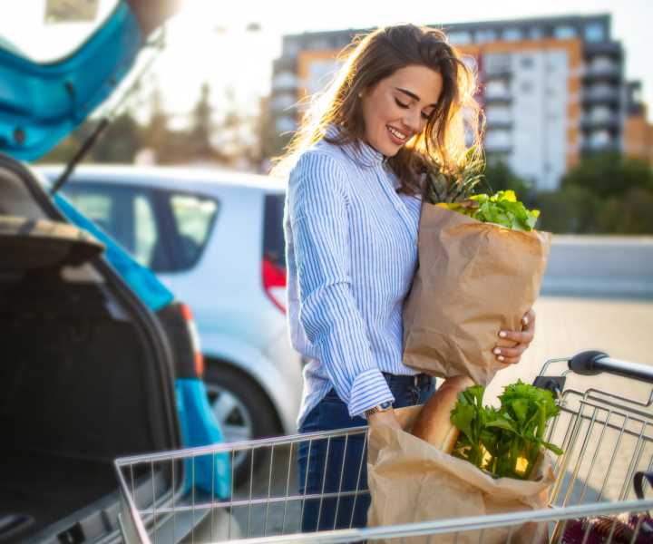 Resident buying grocery at supermarket near Renton Sage in Renton, Washington