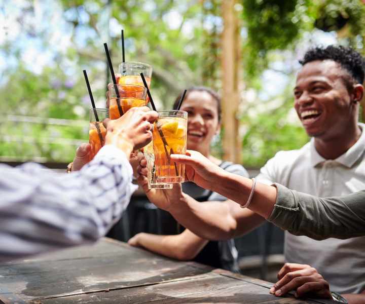 Residents enjoying a cocktail near Sunset Bay Apartments in Cutler Bay, Florida