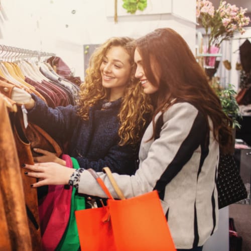 Friends shopping at a boutique near The Residences at Annapolis Junction in Annapolis Junction, Maryland