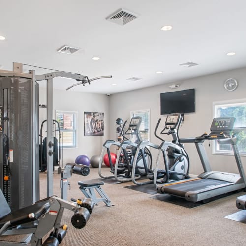 State of the art fitness center at The Village of Laurel Ridge & The Encore Apartments & Townhomes in Harrisburg, Pennsylvania