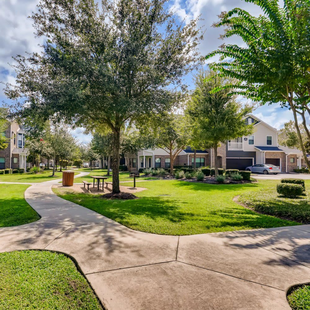 Walk path and outdoor area at Avenues at Shadow Creek Ranch in Pearland, Texas