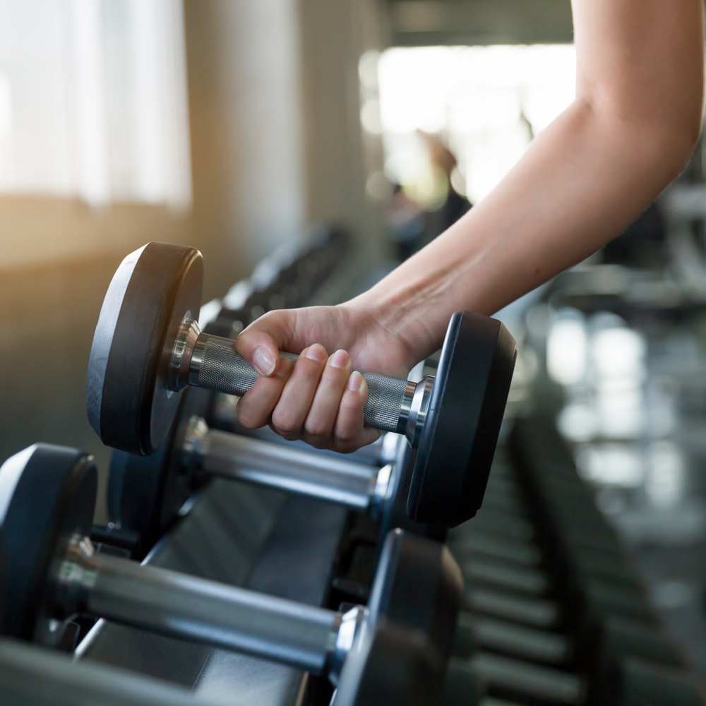 Community fitness center at Box Board Lofts in Grand Rapids, Michigan