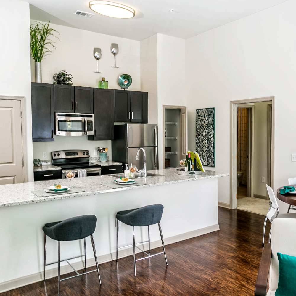 Kitchen with stainless-steel appliances at 322 Baldwin in Odenton, Maryland