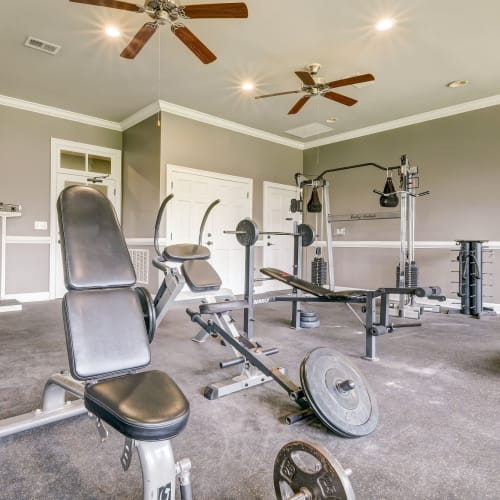 Fitness center at Parc at Flowing Wells Apartment Homes in Augusta, Georgia
