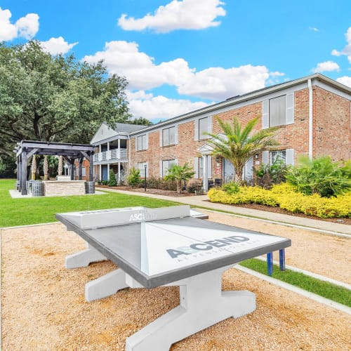 Landscaped grounds at The Ascend at Pensacola Bay in Pensacola, Florida