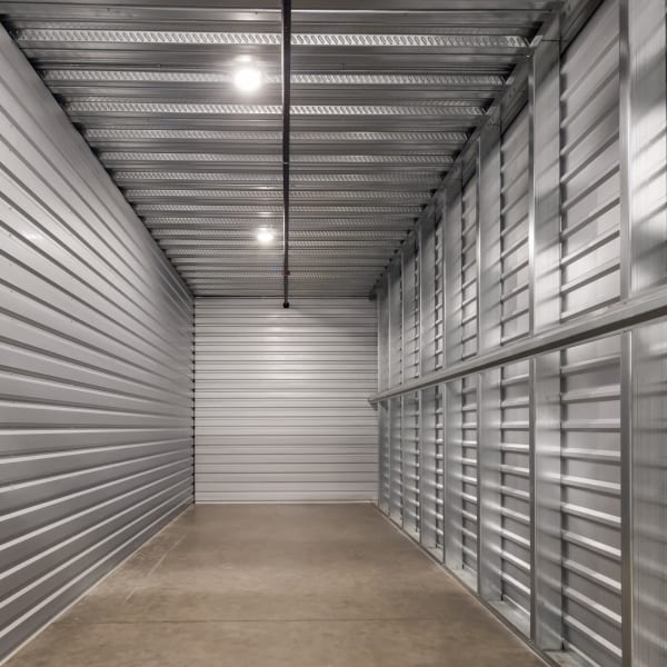 An indoor climate controlled storage unit at StorQuest Self Storage in Bellingham, Washington