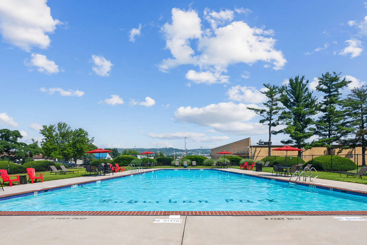Community swimming pool at Suburban Park in York, Pennsylvania
