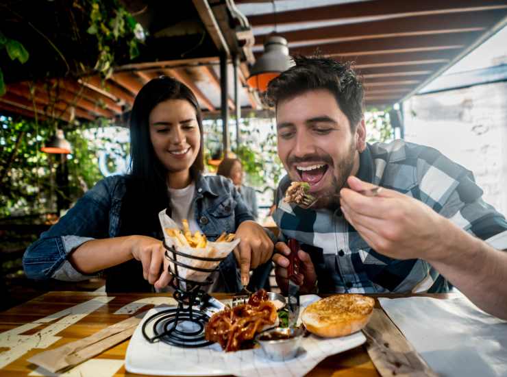 A couple out for lunch in the neighborhood near Cloisters at Carolina Forest in Myrtle Beach, South Carolina