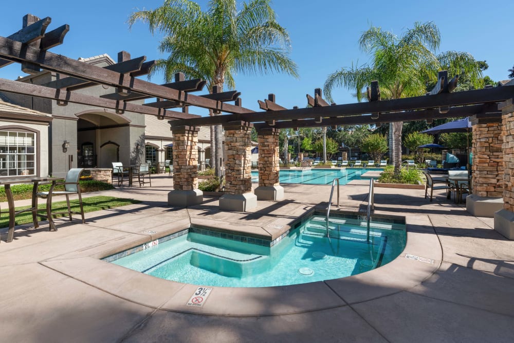 Swimming pool at apartments in Vacaville, California