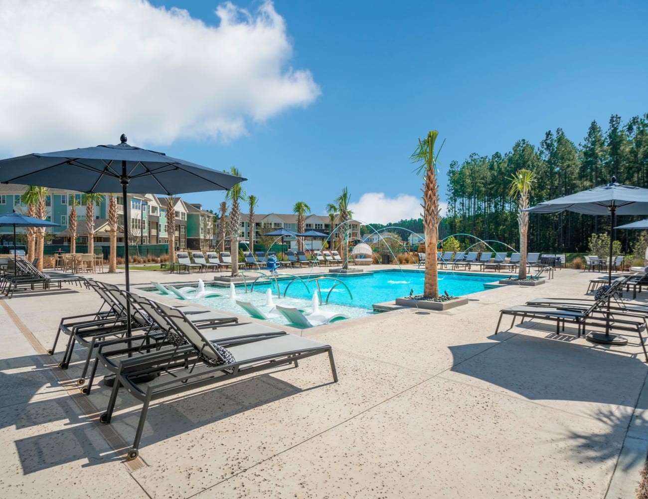 View of swimming pool at Elevate at Brighton Park in Summerville, South Carolina