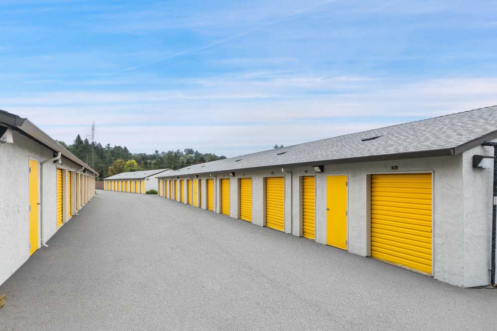 exterior unit hallway at BuxBear Storage Aptos in Aptos, California
