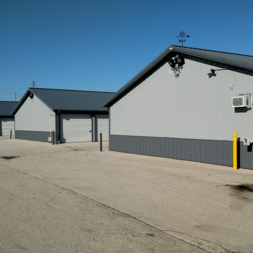 Storage buildings at Red Dot Storage in Milwaukee, Wisconsin