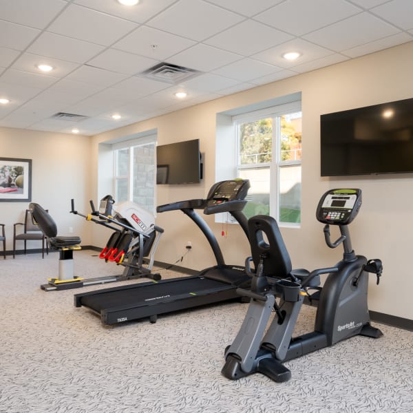 fitness room at Willows Bend Senior Living in Fridley, Minnesota