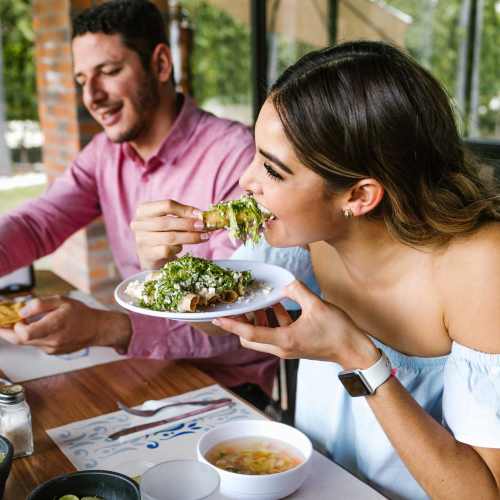 Couple out to lunch in Waldorf, Maryland near Palmer