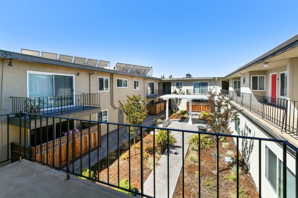 View from balcony at Marina Haven Apartment Homes in San Leandro, California