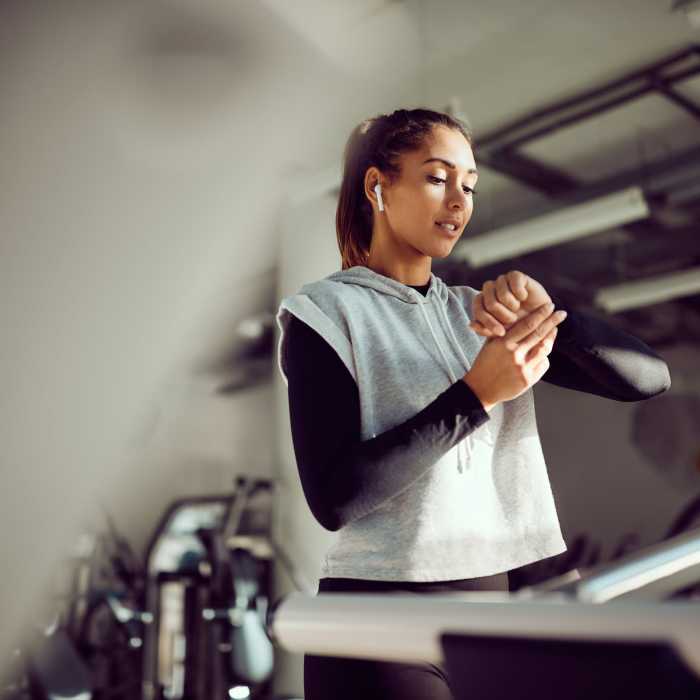 24-Hour fitness center at Attain at Quarterpath, Williamsburg, Virginia