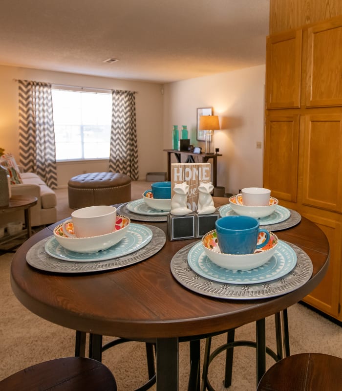 Dining room at Tammaron Village Apartments in Oklahoma City, Oklahoma