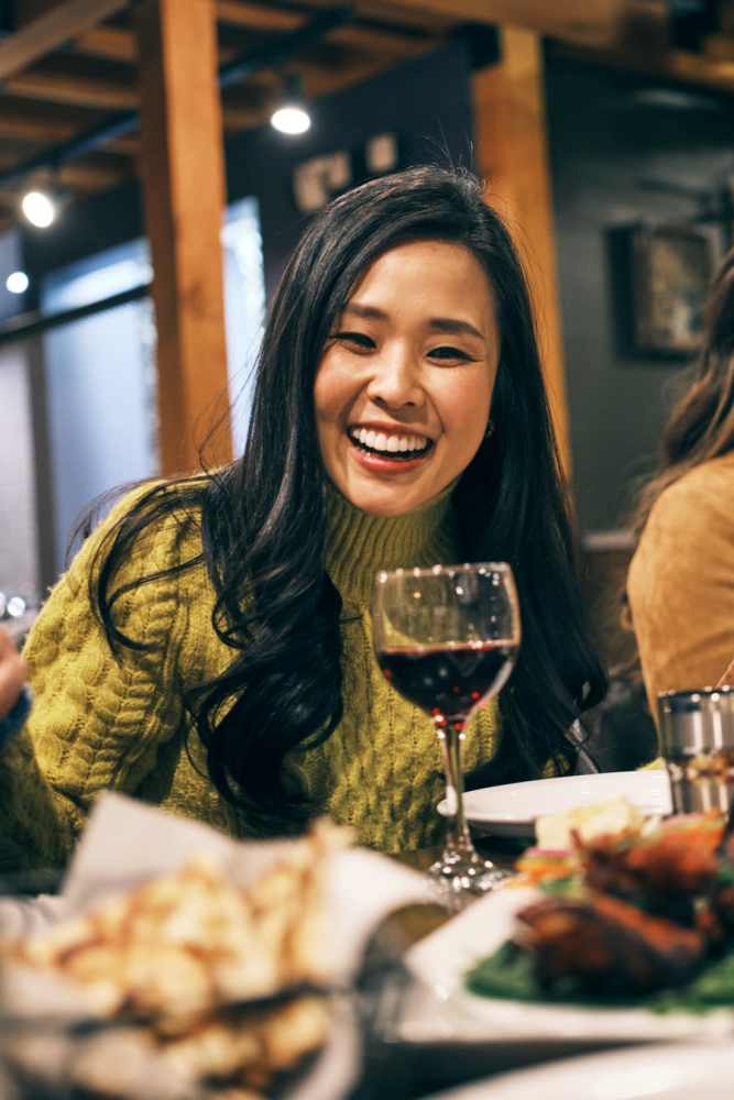 Resident having delicious food at a restaurant near Greenside in Charlotte, North Carolina