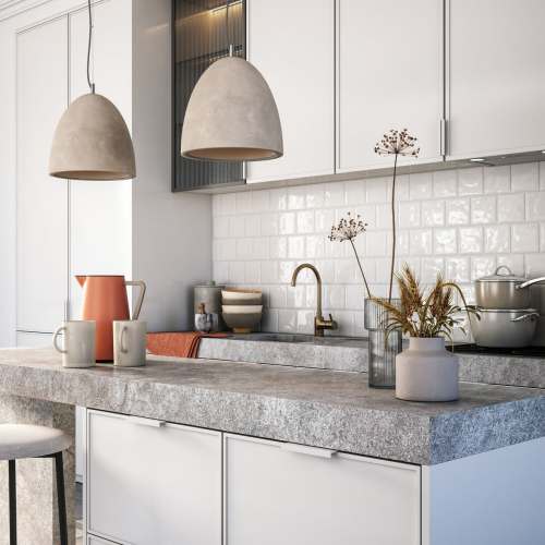 Beautiful kitchen at Hoff Mall and Hoff Apartments in Mount Horeb, Wisconsin