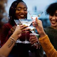 Resident enjoying drinks near InterUrban Apartments in Billings, Montana