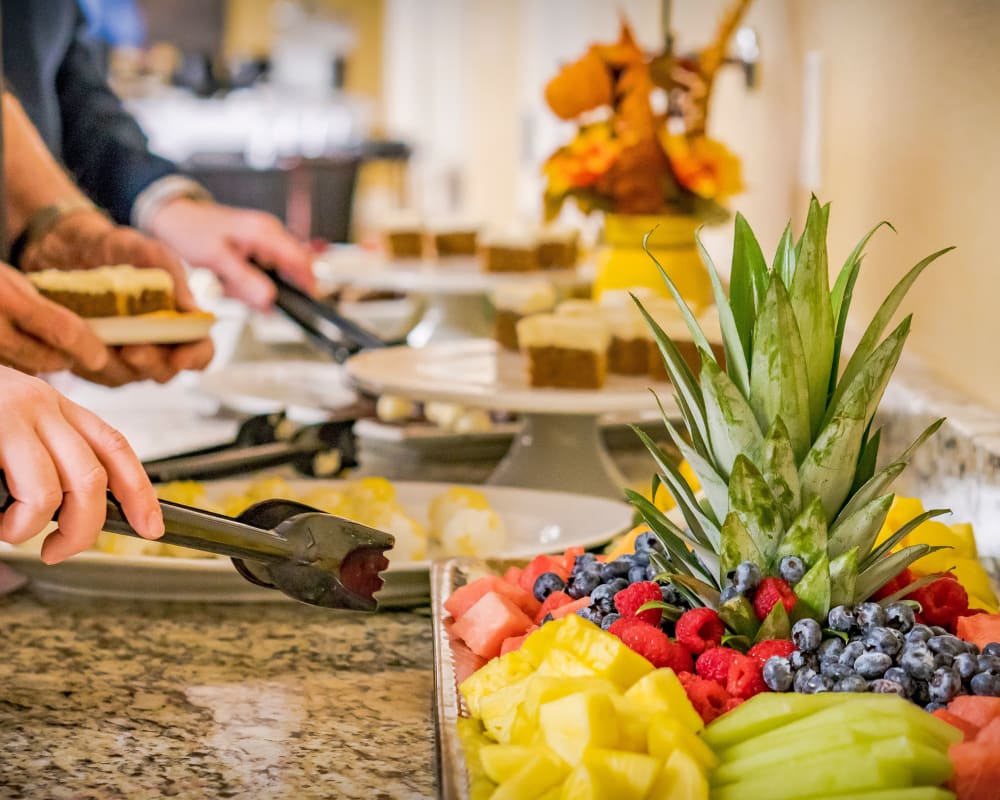 Beautiful display of fruit and desserts at Welbrook Grand Montecito in Las Vegas, Nevada
