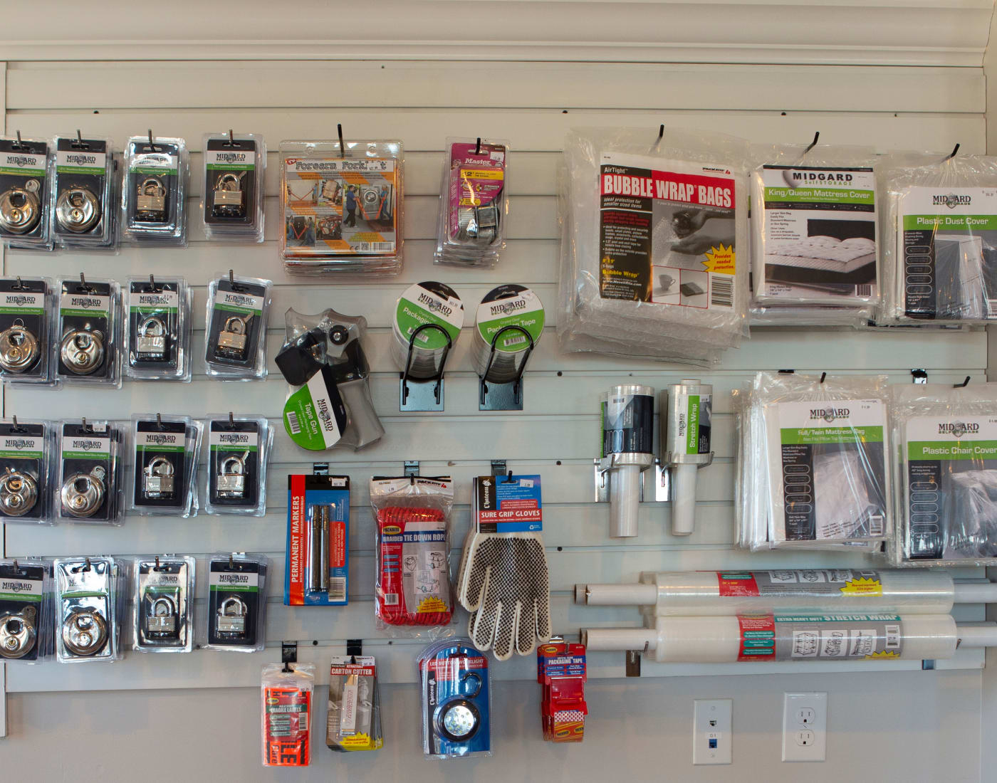 Packing and moving supplies for sale at Midgard Self Storage in Jackson, Tennessee