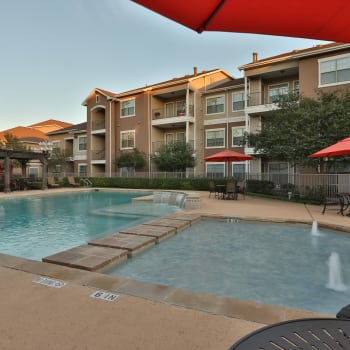 The sparkling community swimming pool at Cypress Creek at Jason Avenue in Amarillo, Texas