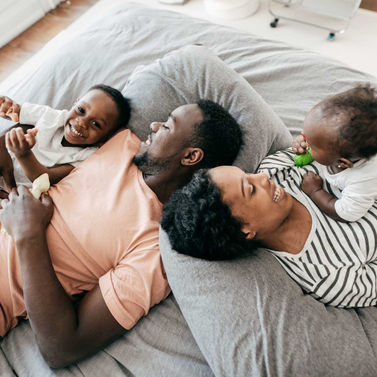 Resident family relaxing in their home at Cross Creek in Columbus, Georgia