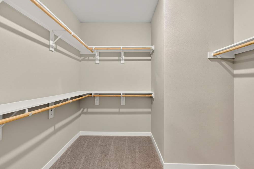 Large walk in closet at The Springs at Georgetown in Georgetown, Texas