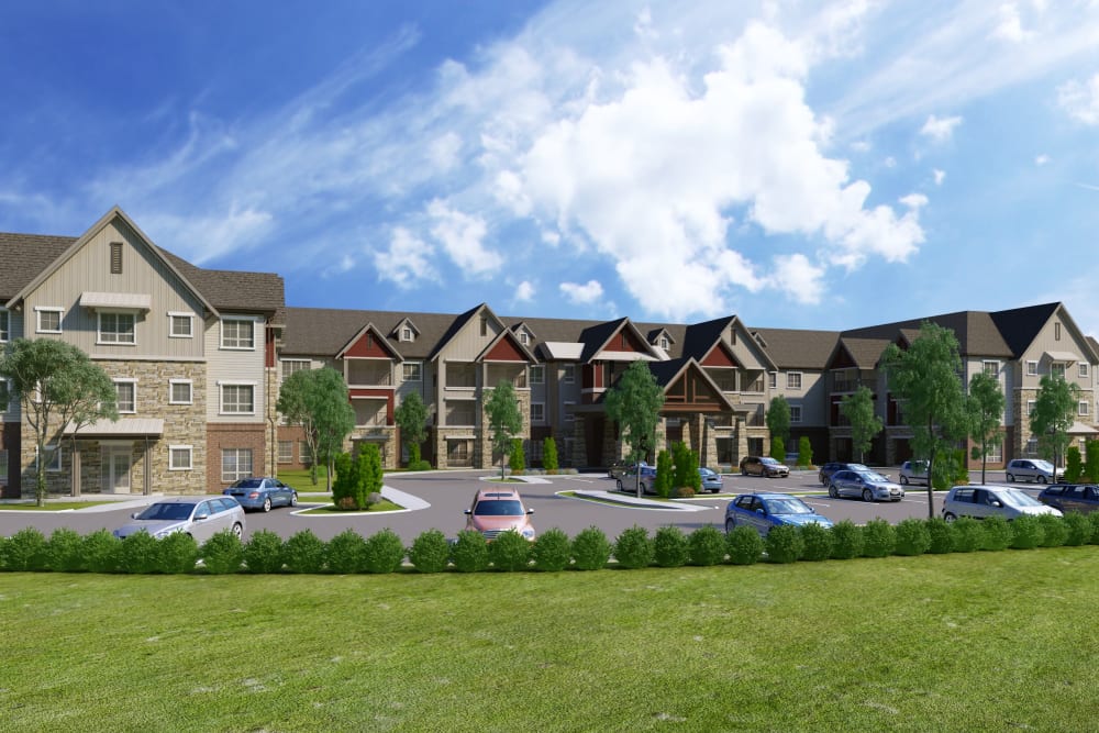 Architectural rendering of exterior at Harmony at Bellevue in Nashville, Tennessee